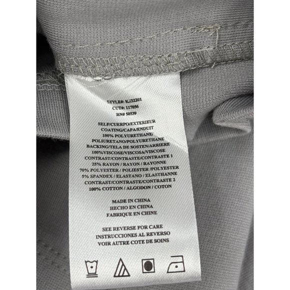 Kut From The Kloth Dahliana Moto Jacket Gray Ruffle Faux Leather Medium NEW - Picture 5 of 6